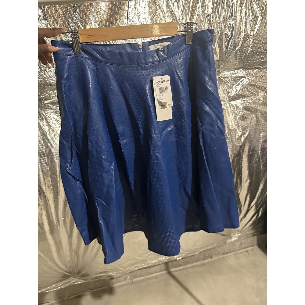 LuckyParis Women's Blue‎ Skirt Size L | Stylish Casual Flowy Midi Skirt